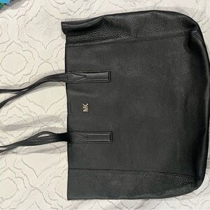 Michael Kors Black Leather Tote Bag